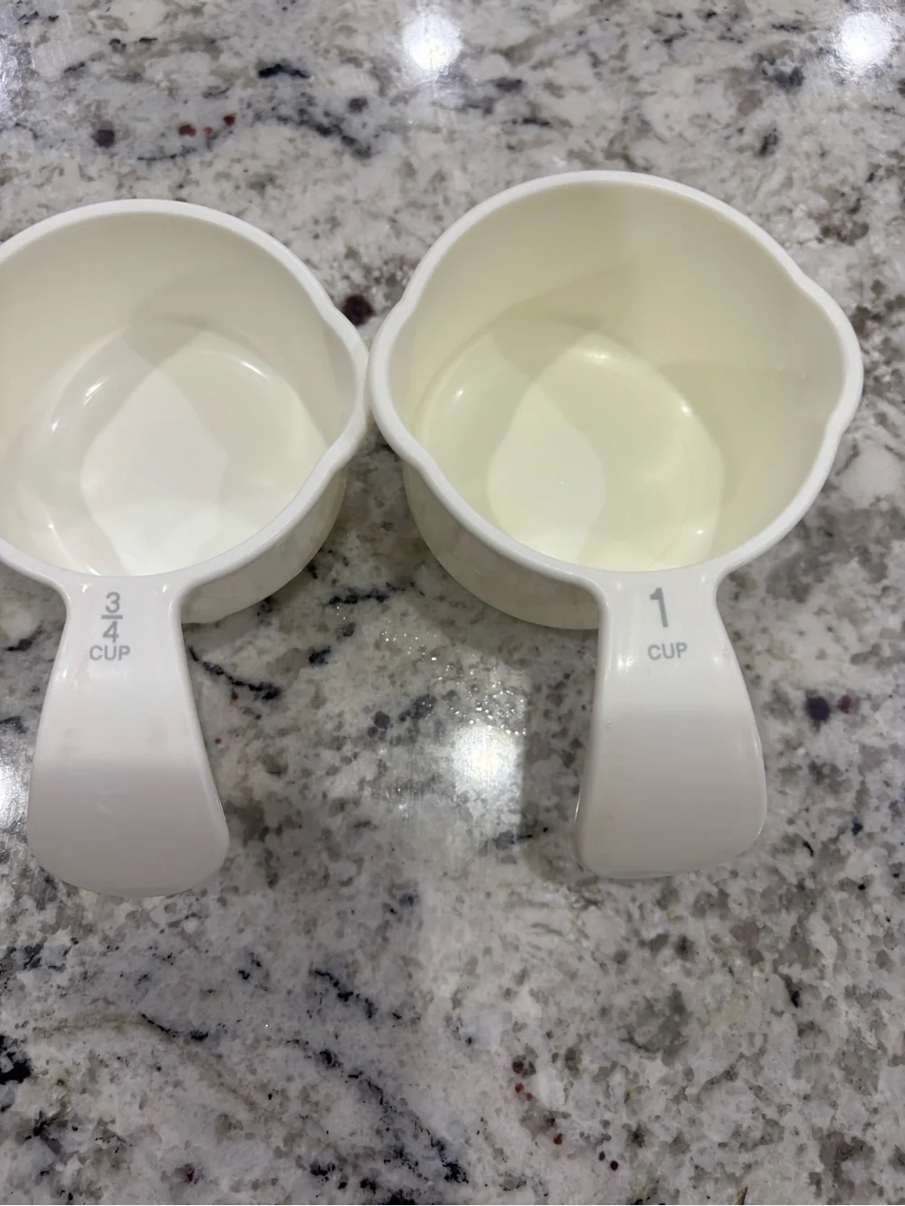 Vintage White Tupperware Nesting Measuring Cups Stack Set 6 Pc